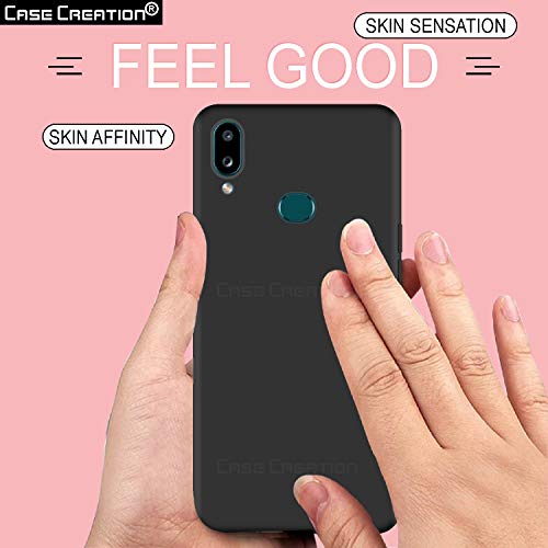 Image of Case Creation Luxurious OG Series for Samsung Galaxy A10s Case Cover,Anti-Dirty Slim Case Frosted Matte Cute Candy TPU Raised Bezel (Splash of Color) Back Cover for Samsung A10s -Black