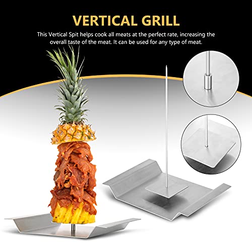 Yidada Brazilian Vertical Bbq Skewers With Base - Upgraded Home Skewer Hacks, Kebab Vertical Rotisserie Spit, Tacos Al Pastor Skewer #TOP3