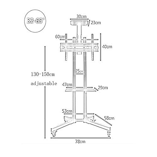 Soporte de TV para pantallas de 32 a 65 pulgadas con ruedas miniatura 4