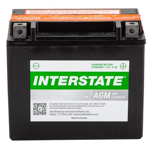 Image of Interstate Batteries YTX20HL-BS Powersports Battery 12V 18Ah 270CCA AGM