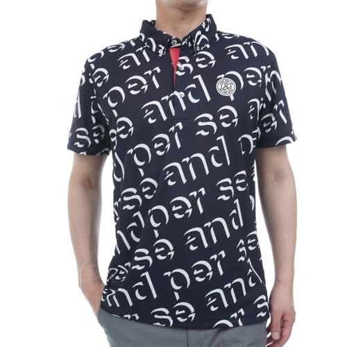 アンパスィ 半袖 ポロシャツ ボタンダウンシャツ スイングドライエアリードット メンズ AMS9615X7 トップス【ネイビー（30）Мサイズ】