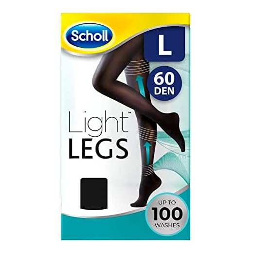 Scholl Medias de compresión de piernas Ligeras para Mujer de 60 Denier, Color Negro, Talla L