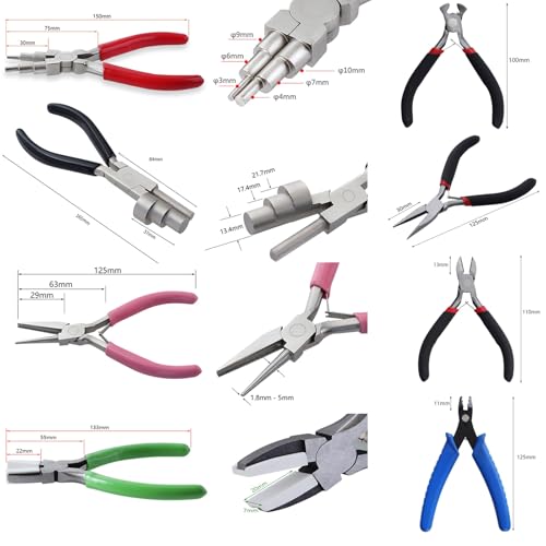 Pinces à bijoux pour fabrication artisanale et kit de réparation petit format