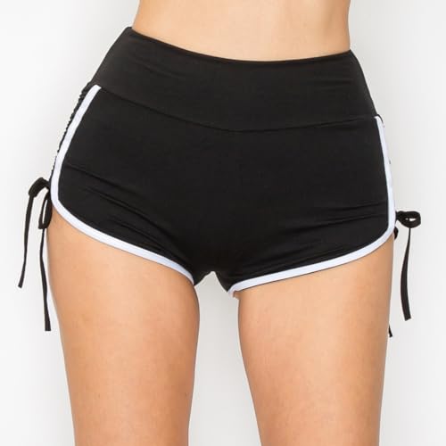 Image of ALWAYS Faux Leather Shorts - High Waist Active Stretch Yoga Short Pants for Women