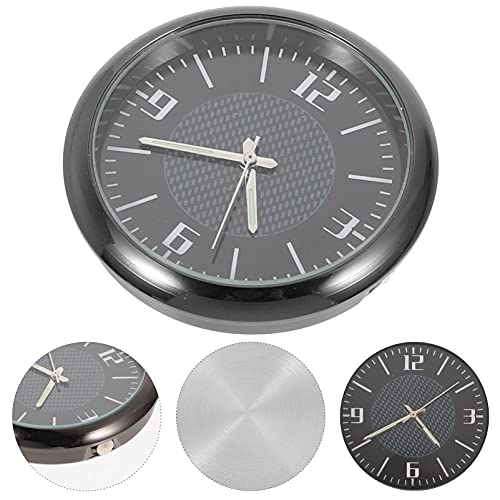 BESPORTBLE Relógio Do Painel Do Carro Preto Minúsculo Relógio Carro Veículo Car Mount Relógio De Qua
