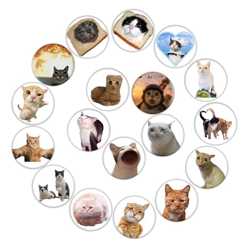 18 Pack Cat Meme Pins