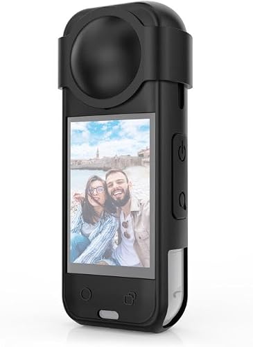 For Insta360 X5 PULUZ Silicone Protective Case with Lens Cover (Black)