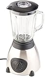 Rosenstein & Söhne Mixer: Glas-Standmixer, 6 Edelstahl Klingen, 6 Modi, 600W, 1,5 l, Profi Clean (Glasstandmixer)