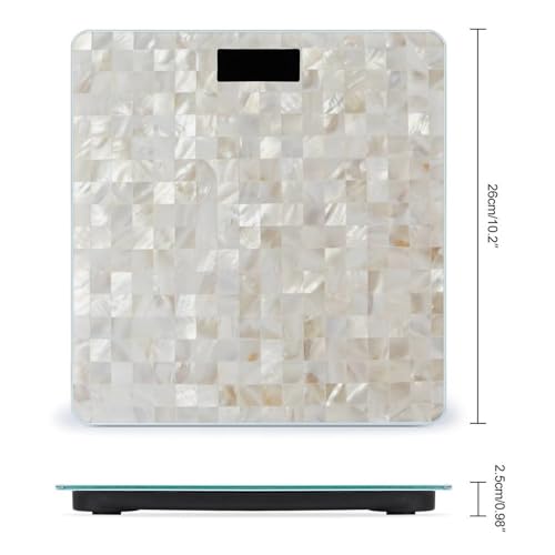 Báscula digital para peso corporal, capacidad 400 lb, beige miniatura 2