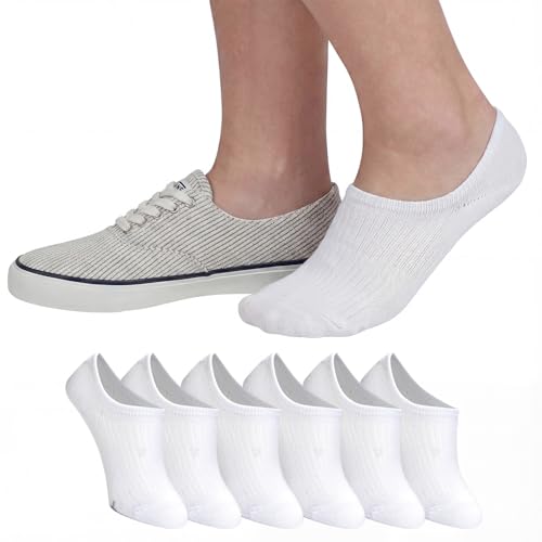 Image of Sperry Women's 6-Pack No Show Socks | Invisible Low Cut Liner, Moisture-Wicking, Non-Slip, Lightweight, Ideal for Sneakers