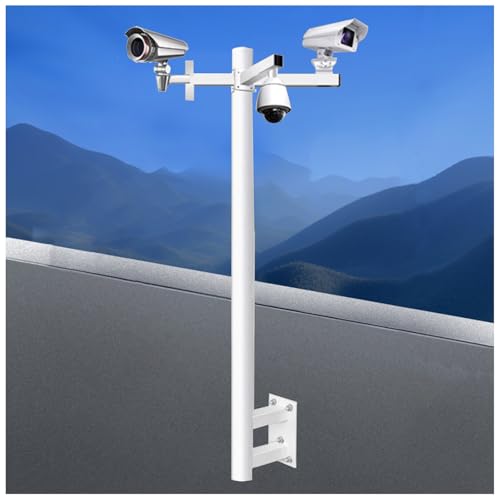 Support réglable pour caméra de sécurité extérieure, poteau universel pour la surveillance, métal durable pour la maison et la ferme