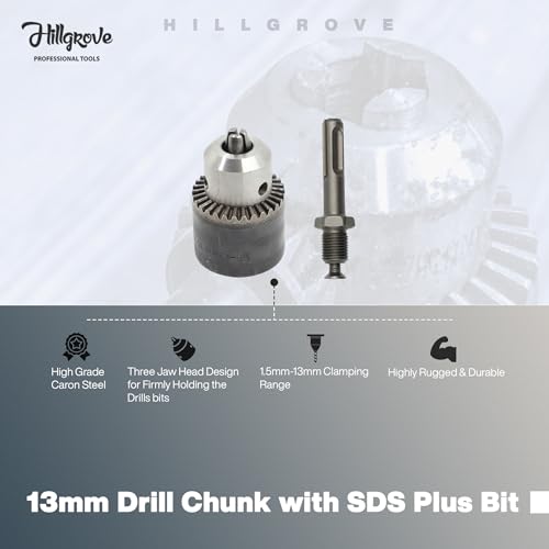 Image of Hillgrove HGCM1183M2 400W Self Screwdriver Electrical Small Power Drill Machine for Home Use 750-RPM with 9Pcs All Type Drill Bits, Adjustable Reverse Rotation and Variable Speed Pistol Grip
