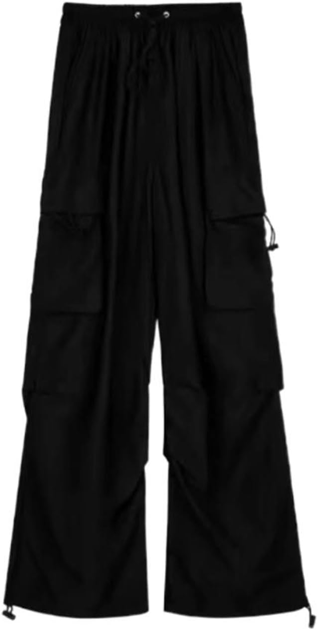 Women's Pants Summer Jazz Dance Cargo Black Quick-Dry Loose Wide Leg Casual Trouser for Women