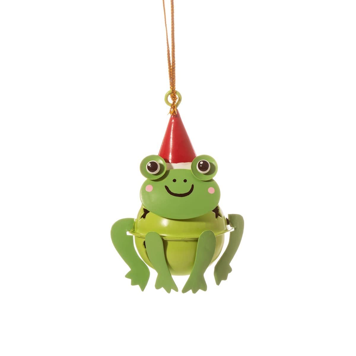 Sass & Belle Green Frog Hanging Bell Decoration