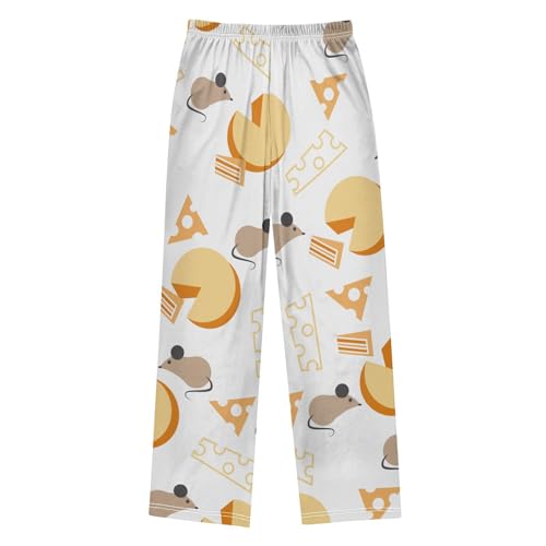 Mice and Cheesy Boys Pants Boys Athletic Pants Long Pant for Boywith Pockets Wide-Leg Size 6-14Y2