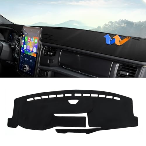 Image of Autorder Dashboard Cover Mat for 2022-2025 2026 Ford F-150 Lightning F150 Accessories Dash Cover Flannel Dash Mat Sunshade Glare UV Rays Protector (Only fit for 15.5-inch Touchscreen)