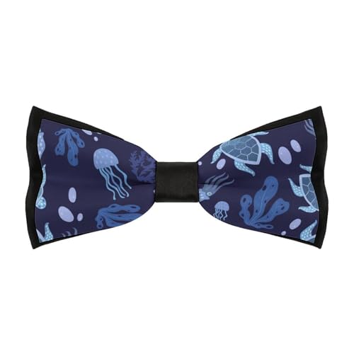 JYYAU Sea Turtle Bow Tie Adjustable Necktie For Men Business Fashion Pre-tied Tie Neckwear Novelty Accessory For Weddings Party Festival