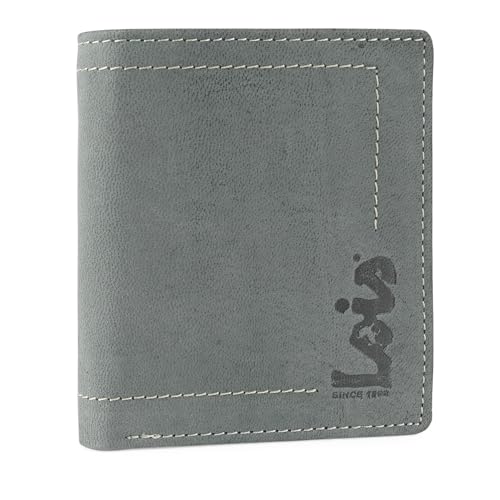 Lois   Cartera de Cuero para Hombre   Monedero Delgado con Bloqueo RFID/NFC   Cartera Vintage para Hombre de Cuero multitarjeta   Carteras de Cuero Genuino 201520, Azul