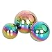 HANABASS Polerowana Stal Ze Stali Nierdzewnej Błyszcząca Kula Rainbow Patel Globe Mirror Buls 3Pcs Kolorowa Odblaskowa Pusta Kulka Do Ogrodów Podwórze Stawy Wystrój Domu