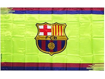 Bandera FC. Barcelona Fluor - Medidas 150 x 100 cm. - Polyester 100% - Para exterior e interior | Ya disponible en tu tienda friki favorita! En mundofriki.es!