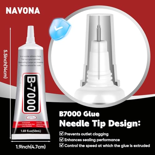Image of 4 PCS 50ml B7000 Glue Clear with Precision Tip, Bedazzling Glue, Rhinestone Glues, Craft Glues, Jewelry Making, Nail Art, DIY, Makeup, Shoes