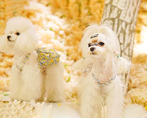 Yaodhaod Dog Dresses Puppy Flower Dress, Summer Hawaiian Floral Princess Dress, Cute Camisole Tutu Skirt For Small Medium Girl Dogs Clothes (Yellow, Large) #TOP5