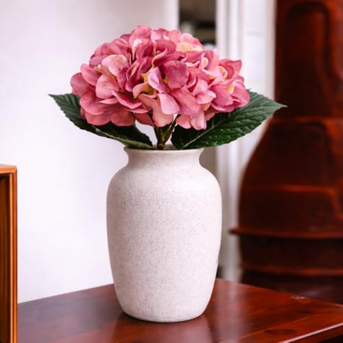 Image of Art Street Artificial Pink Hydrangea Flower Stick for Vases| Faux Flowers| Ideal for Home Decor, Items for Living Room, New Year Decor| 6 Head Flower|Size: 18 Inch (Set of 1)