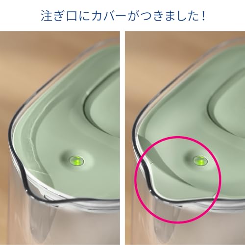 BRITA 浄水器 スタイル エコ パウダーグリーン マクストラプロ ピュアパフォーマンス カートリッジ 3個付 の商品画像 12