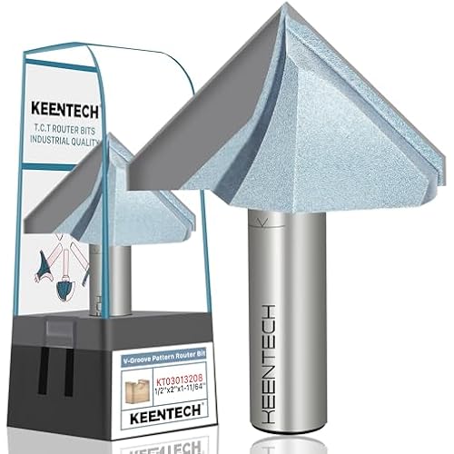 Industrial Grade 90 Degree V Groove Router Bit, 1/2" Shank x 2" Dia