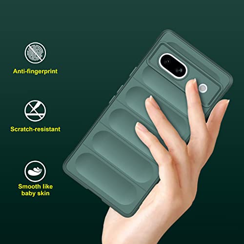 Image of amazon basics Back Case Cover for Google Pixel 7A | Compatible for Google Pixel 7A Back Case Cover | Liquid Silicon Magic Case for Google Pixel 7A with Camera Protection | Dark Green