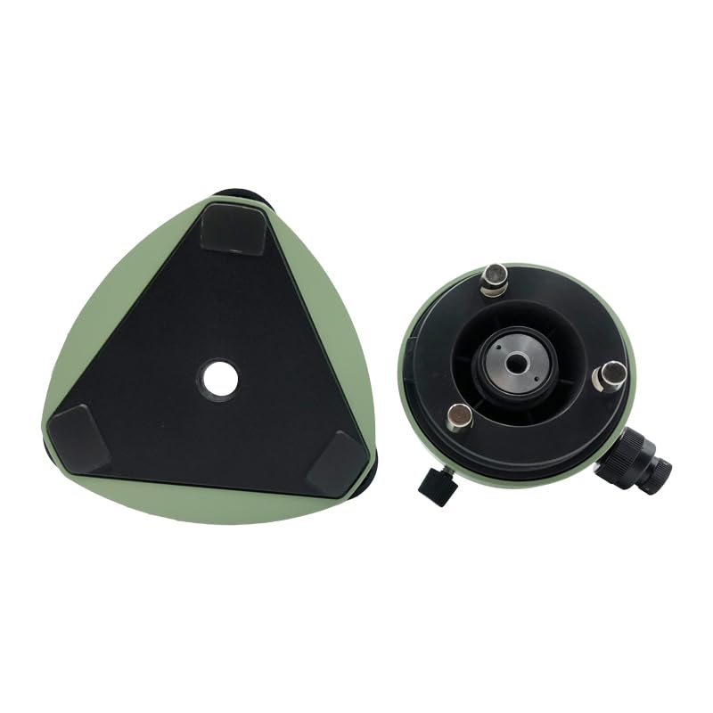 Base nivelante Verde de Tres mordazas & Adaptador con Plomada Óptica con Burbuja De Nivel for Prisma for Estaciones Totales Topográficas