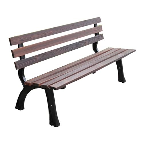 Banc de parc en bois massif résistant aux intempéries pour balcon