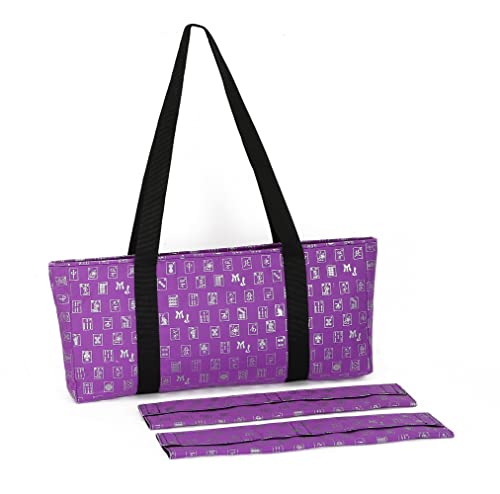 Funda blanda Mah Jongg Purple & Silver con bolsas