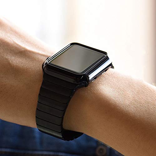 Image of Apple Watch Case Black 38Mm, TPU Plated Cover Scratch-Resistant Protective Protector Bumper for Iwatch Series 1 Series 2 Series 3 Sport Edition