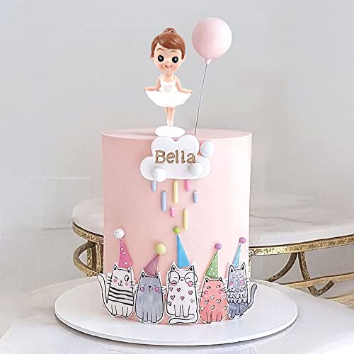 Ercadio 1 Pack Ballerina Tutu Cake Toppers Black Glitter Ballet Girl Cake Toppers Ballet Slipper Cake Picks For Ballerina Theme Baby Shower Birthday Party Cake Decoration Supplies #TOP2
