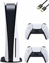 Playstation 5 Disc Version PS5 Console - Additional Controller, 4K-TV Gaming, 16GB GDDR6 RAM, 8K Output, WiFi 6. Ultra-Hig...