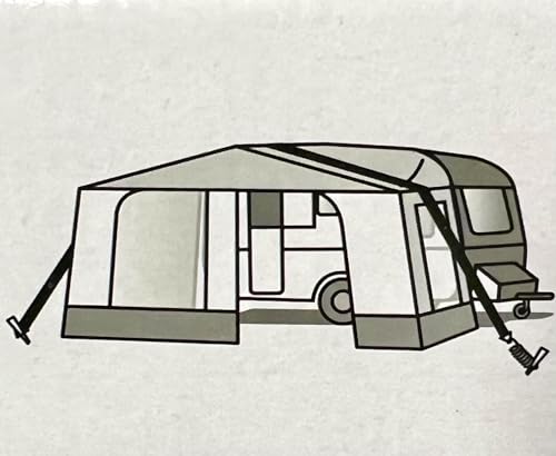 Sturmband XL für Vorzelte & Markisen + 1x BILDMAGNET! Wind-Sicherung 2X Hering & Spannfeder, für Zelt, Zelte, Markise Vorzelt Pavillon Wohnwagen Wohnmobil, Camping Zubehör Dachhalteband, Spanngurt