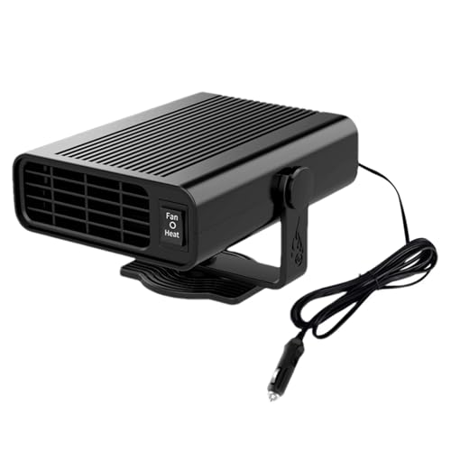 Calefacción portátil para coche, 2 en 1, radiador y calefacción, calefacción de parabrisas, descongelante automático, descongelante de parabrisas para descongelar rápidamente antivaho Hei