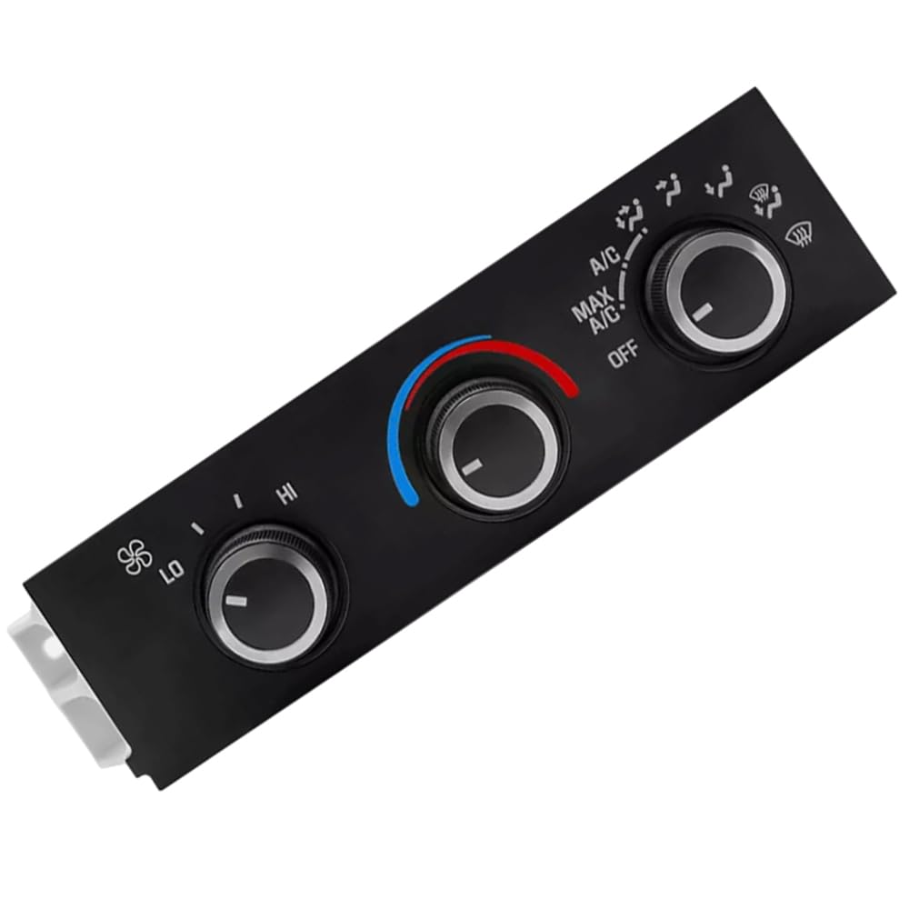 Riloer Módulo de control de clima, perilla de aire acondicionado, interruptor de panel de control de clima A/C, kit de reparación de botones de perilla de control de clima compatible con Chevrolet