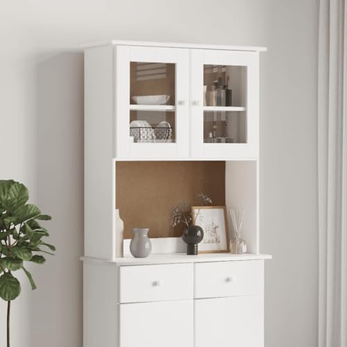 SKM Armario Superior de tocador Alta Madera Pino 77x30x92cm,Mobiliario,Armarios y Almacenamiento,Aparadores,353946