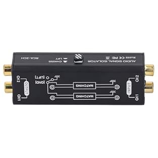 GROUND LOOP ISOLATOR: The 2 channel sound signal isolator is designed to eliminate ground loop hum and ensure a non noise sound experience. Effectively eliminate buzzing in sound systems, conference microphones, sound players, and more by isolating g...