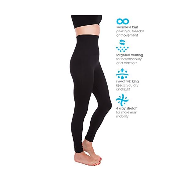 Homma-Premium-Thick-High-Waist-Tummy-Compression-Slimming-Leggings Homma Activewear Thick High Waist Tummy Compression Pants Slimming Body Yoga Leggings Postpartum Pants Black L