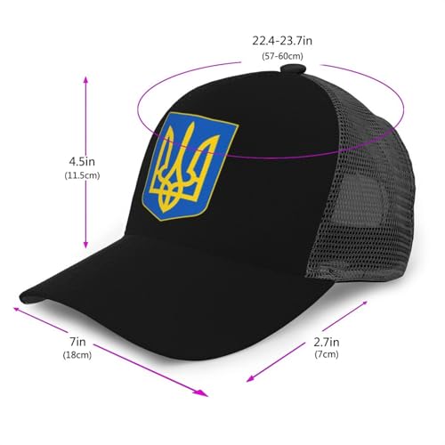 Lesser Coat of Arms of Ukraine Unisex Mesh Baseball Caps - Classic Adjustable Hat2