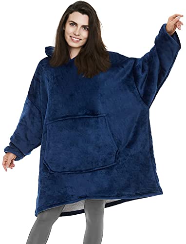 TTCOTOKE Sweat à Capuche Super Dalian, Couverture à Capuche Oversize Sherpa Super Confortable et épaisse avec de Grandes Poches, Convient aux Hommes et aux Femmes Adultes Enfant