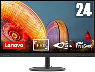 Lenovo C24-25 PC Computer 24'' Monitor- ( AMD FreeSync, HDMI, VGA, 250 nits, 4MS Response Time & Adjustable Tilt) - Black