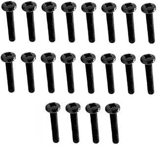 M4 x 10mm Black Monitor Wall Mount Bracket Phillips Screws Bolts for Samsung Philips Sony Toshiba LG JVC (Pack of 20)
