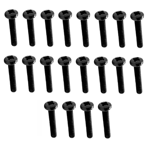 M4 x 10mm Black Monitor Wall Mount Bracket Phillips Screws Bolts for Samsung Philips Sony Toshiba LG JVC (Pack of 20) Cover