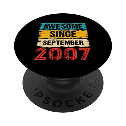 Regalos de 16 años de edad impresionantes desde septiembre de 2007 para 16 cumpleaños PopSockets PopGrip Intercambiable