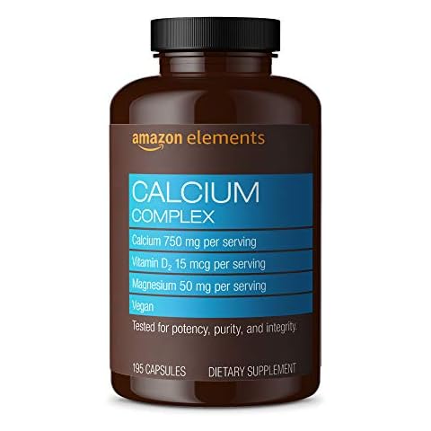 Amazon Elements Calcium Complex with Vitamin D, 195 Capsules Cover