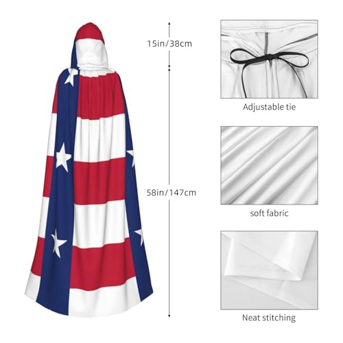 Cape médiévale à capuche Texas costume confortable sans effort
